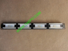 24-port CAT6 UTP patch panel with color label