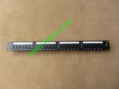 24-port CAT6 UTP patch panel with snap-in label and dust cover