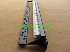 24-port CAT6 UTP patch panel with cable manager