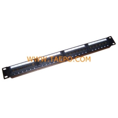 24-port CAT6 UTP patch panel with snap-in label