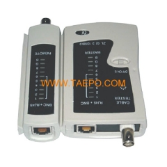 Patch cable tester for RJ11/RJ45/BNC