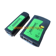 Auto/manual dual-mode patch cable tester for RJ11/RJ45