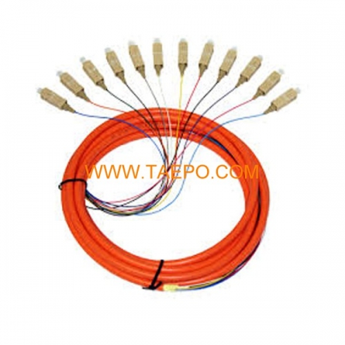 Multimode 12 fibers SC/UPC Fiber optic fanout pigtail