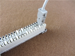 4-pole krone test plug to alligator clip test cord LSA