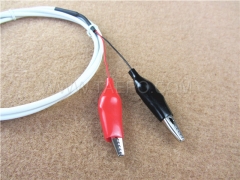 Test plug to alligator clip 2-pole HW test cord