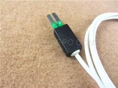 Test plug to alligator clip 2-pole HW test cord