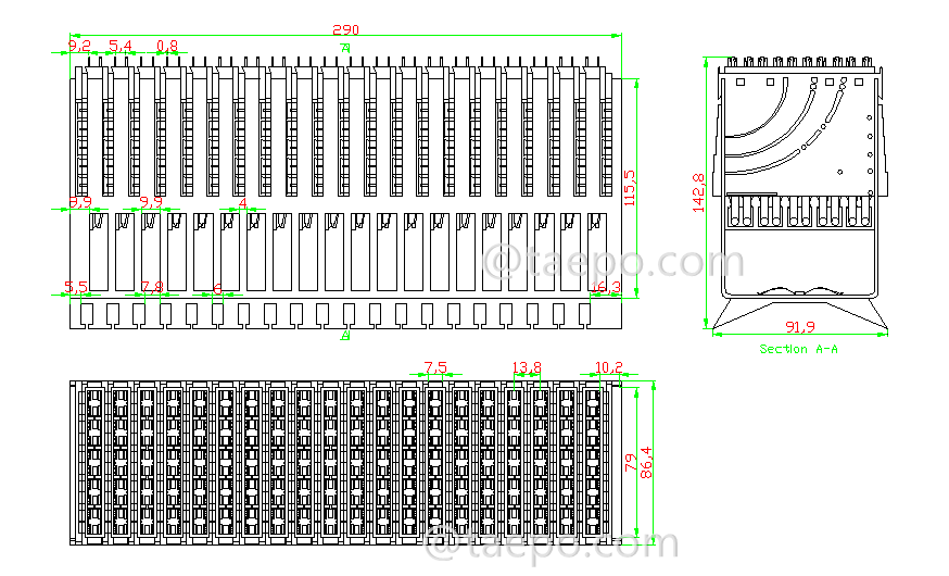 Shematic Diagrams for 100 pairs Simen MDF disconnection terminal block 71