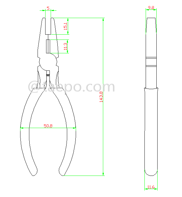 Schematic Diagrams for 3M E-9Y hand crimping tool