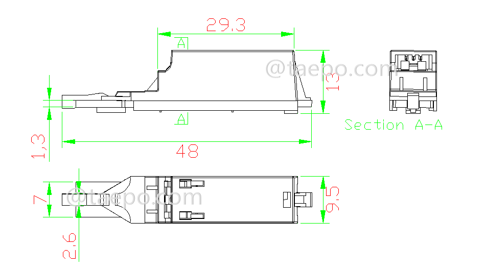 Schematic Diagrams for 1 pair MDF Krone surge protector for LSA module