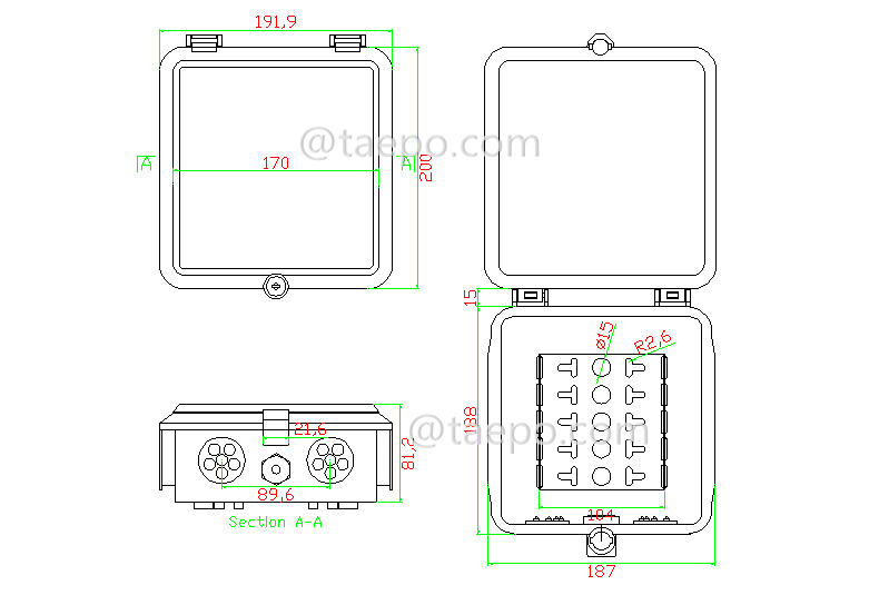Schematic Diagrams for 50 pairs telephone distribution point dp box