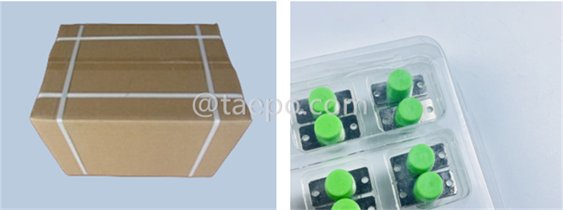 Packing Picture for Singlemode simplex rectangle FC APC to FC APC Fiber optic adapter