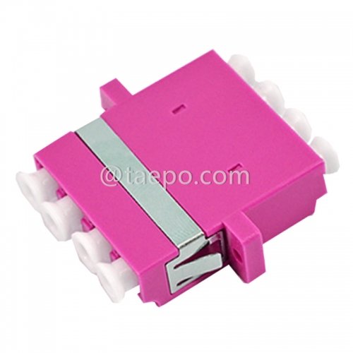 Multimode OM4 quadri UPC LC to LC Fiber optic adapter