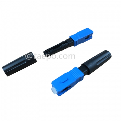 Field assembly SC UPC optical fiber field installable fast connector