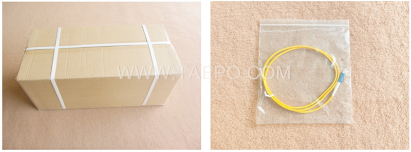 Packing Picture for Single mode simplex sm LC UPC to LC UPC Fiber optic pigtail