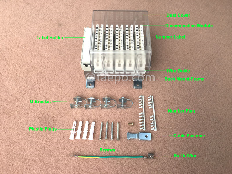 Illustration pictures for 50 pairs LSA disconnection block