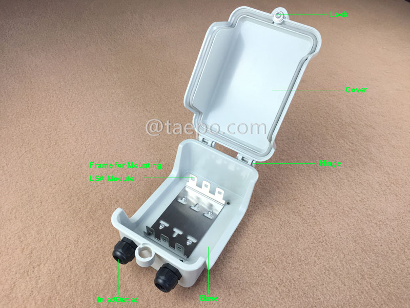 Illustration pictures for Outdoor 30 pairs distribution point box for LSA module