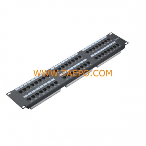 48-port CAT5E patch panel with color label