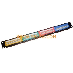 24-port CAT6 UTP patch panel with color label