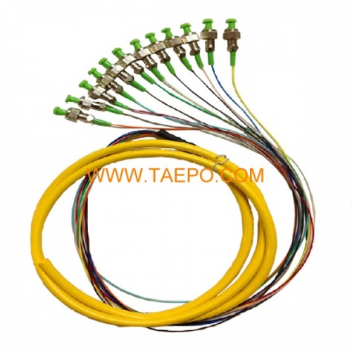 singlemode 12 fibers FC/APC Fiber optic fanout pigtail