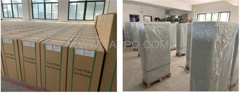 Packing picture for 144 fibers outdoor telecom SMC street fiber Optical Cross Connection Cabinet