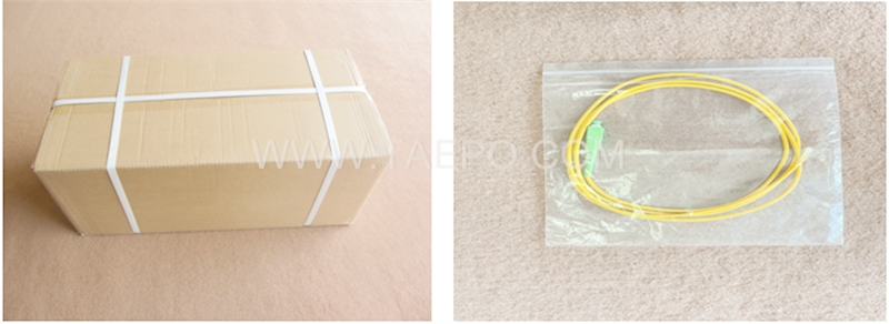 Packing Picture for Single mode simplex SC APC Fiber optic pigtails
