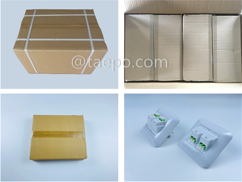 Packing Picture for Fiber optic wall outlet box with LC APC adapter 4 fibers