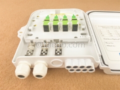 Plastic housing outdoor 8 fibers SC FDB Fiber optic distribution box with adapter