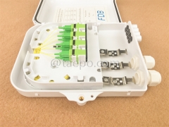 Plastic housing outdoor 8 fibers SC FDB Fiber optic distribution box with adapter