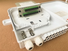 Outdoor SC type 16 fibers plastic FTTH Fiber splitter FSB box with casette PLC splitters