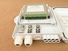 Outdoor SC 8 fibers plastic Fiber splitter FSB box with casette PLC splitters