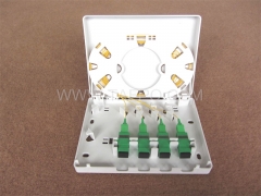 Indoor plastic SC 4 core FTB Fiber optic termination box with flip cover