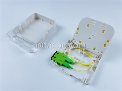 Indoor SC 2 fibers plastic FTTH FTB Fiber optic termination fiber splice cassette