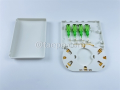 Indoor 4 port FTTH FTB Fiber termination box with SC adapter