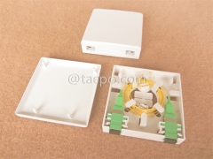 2 port SC Fiber optic surface mount box with SC adapters and pigtails