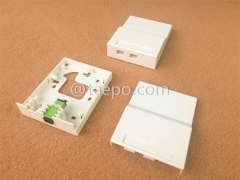 Indoor 2 fibers plastic FTTH Fiber termination FTB box with SC adapters and pigtails