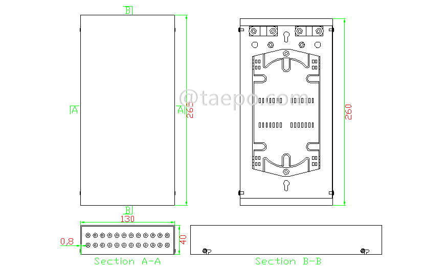 Schematic Diagrams for  24 port Fiber optic termination box