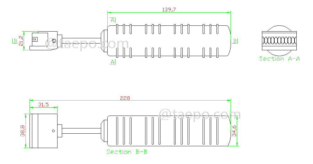 Schematic Diagrams for 5 pairs 110 hand punch down tool 