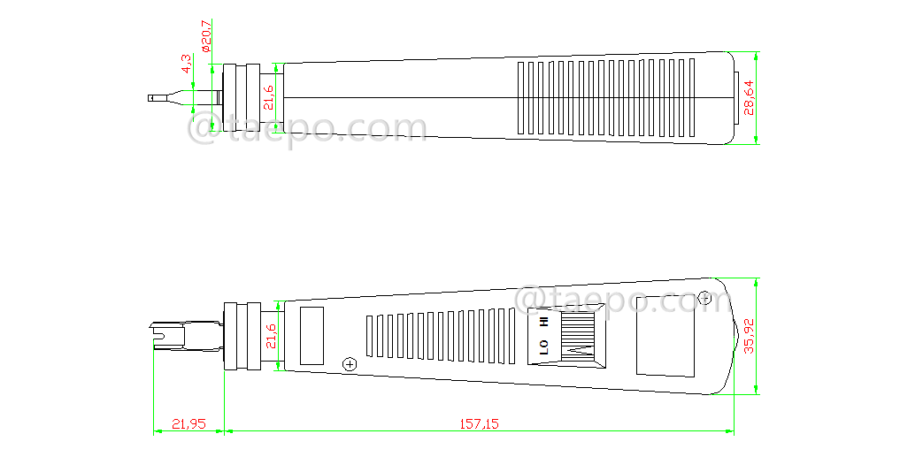 Schematic Diagrams for 110 blade impact network Punch down tool 