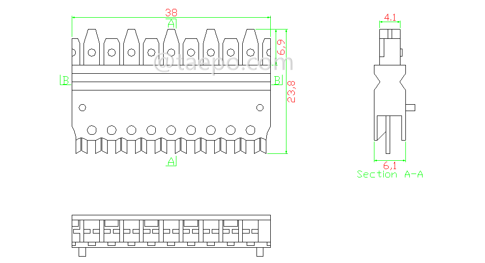 Schematic Diagrams for 5 pairs 110 connecting block