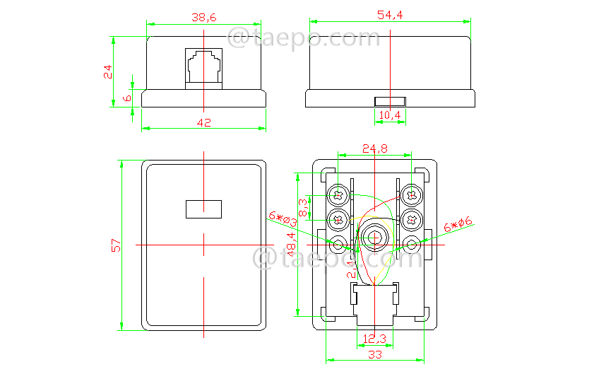 Schematic Diagrams for 2 port connection box 