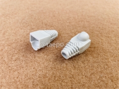 Grey color Cat5e and Cat6 cable Modular plug rj45 with boot