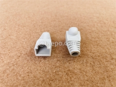 Grey color Cat5e and Cat6 cable Modular plug rj45 with boot