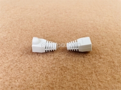 Grey color Cat5e and Cat6 cable Modular plug rj45 with boot