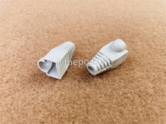 Grey color Cat5e and Cat6 cable Modular plug rj45 with boot