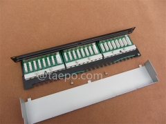 1U 24 port CAT5E RJ45 server rack shielded STP network patch panel