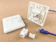 86x86mm AP style 1-port RJ45 network wall faceplate