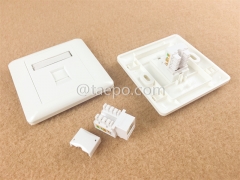 86x86mm AP style 1-port RJ45 network wall faceplate