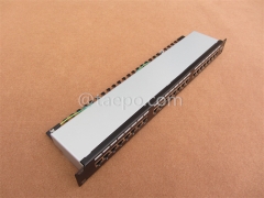 1U 24 port CAT5E RJ45 server rack shielded STP network patch panel