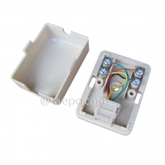 CAT3 6P4C 1 port phone cable junction connection box with RoHS Certificate