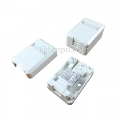 CAT5E 8P8C 1 port surface mount box with keystone jack with RoHS Certificate